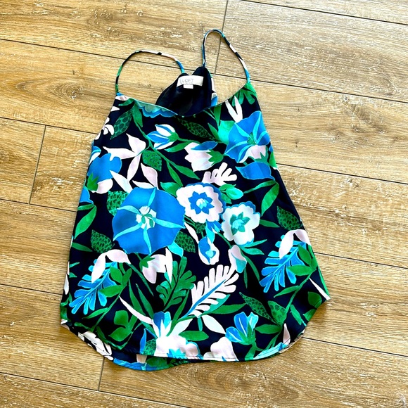 LOFT Tops - Loft Aqua, Green, Pink & Black Tank Top Blouse Size XS